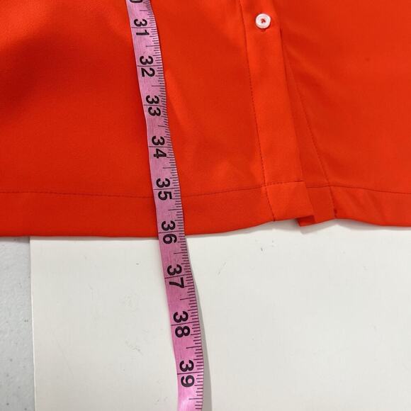 Amanda Uprichard Shirt Dress Orange Sleeveless Size M Knee Length Old Money - Picture 12 of 12